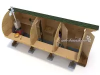 Баня бочка "Пятерочка +" Длина 5,5 м