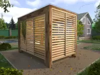 Пергола в стиле LOFT с жалюзи