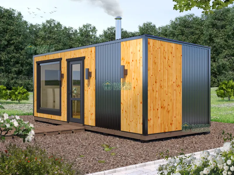 Баня ”Скандинавия” с увеличенной комнатой отдыха 1