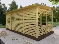 Веранда "Маранта XXL" 3х6 открытого типа по акции «Все включено» №4