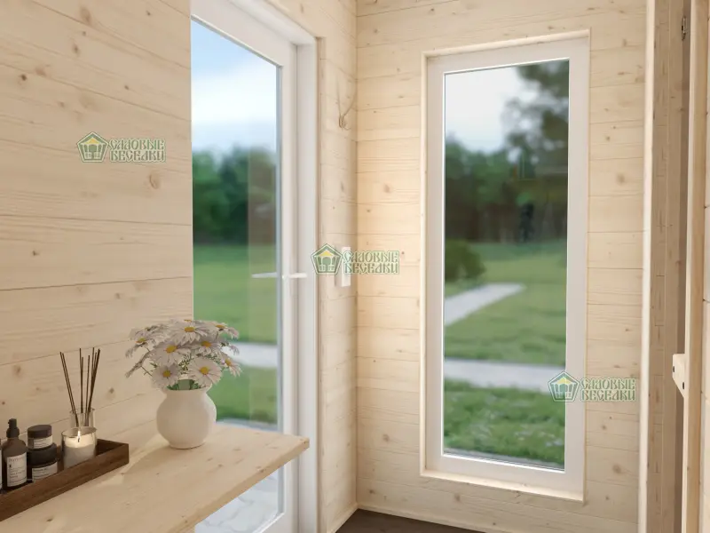 Каркасная баня «Мини» 2,5х3,5 проект 8