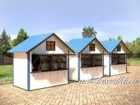 Деревянный ярмарочный домик 2x3м