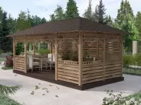 Веранда деревянна Ранчо 3х6 №4