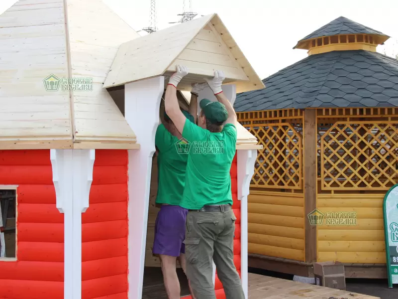 Сборка шестигранного гриль домика под ключ