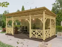 Веранда "Маранта XXL" 3х6 открытого типа по акции «Все включено» №1