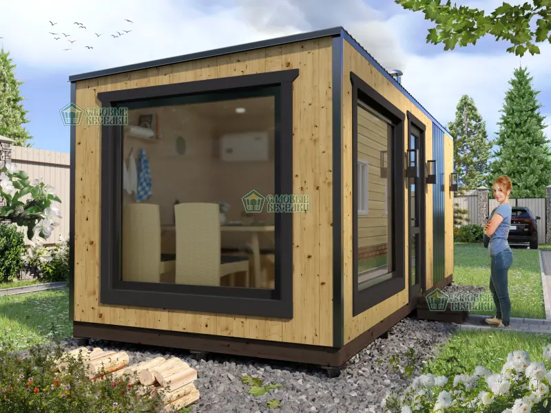 Баня «Скандинавия» с душевой фото 3