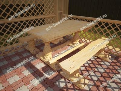 Комплект садовой мебели из дерева