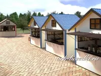 Деревянный ярмарочный домик 2x3м