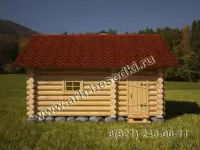 Сруб бани из бревна