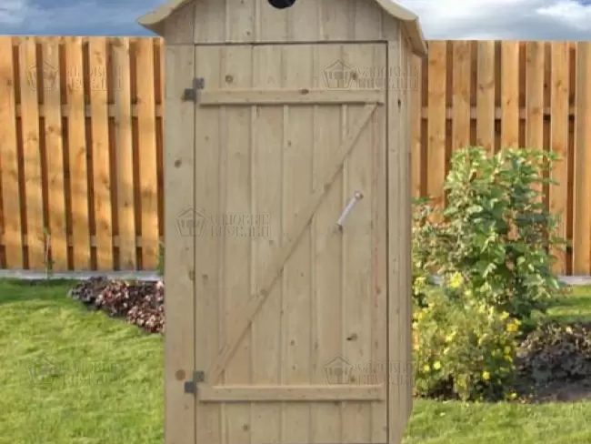 Туалетная кабинка садовая деревянная