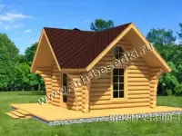 Баня из бревна рубленная 4х4