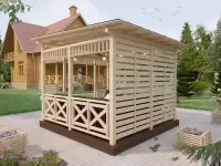 Беседка "Маранта L" 3х3 открытого типа по акции «Все включено» №6