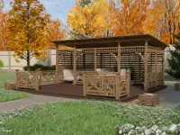 Веранда Маранта XXL 3х6 открытого типа по акции Все включено №14