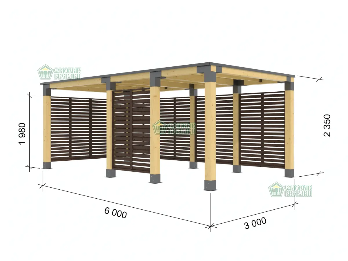 Веранда в стиле лофт из бруса проект
