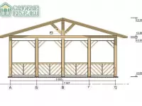 Веранда деревянная "Фазенда" 6х9м