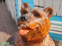 Скульптура "Медведь с подносом"