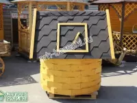 Деревянный колодец. Домик на колодец "цвет Сосна"