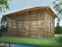 Беседка в ЛОФТ стиле «Country house» вид сзади