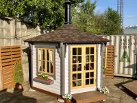 Гриль-беседка Vilkas grey 9,5 м 2 выставочный образец в Москве Под ключ №13