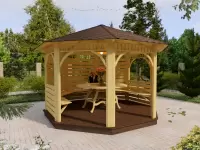 Беседка восьмигранная "Фортуна" по акции все включено №3