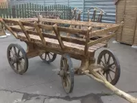 Деревянная телега большая