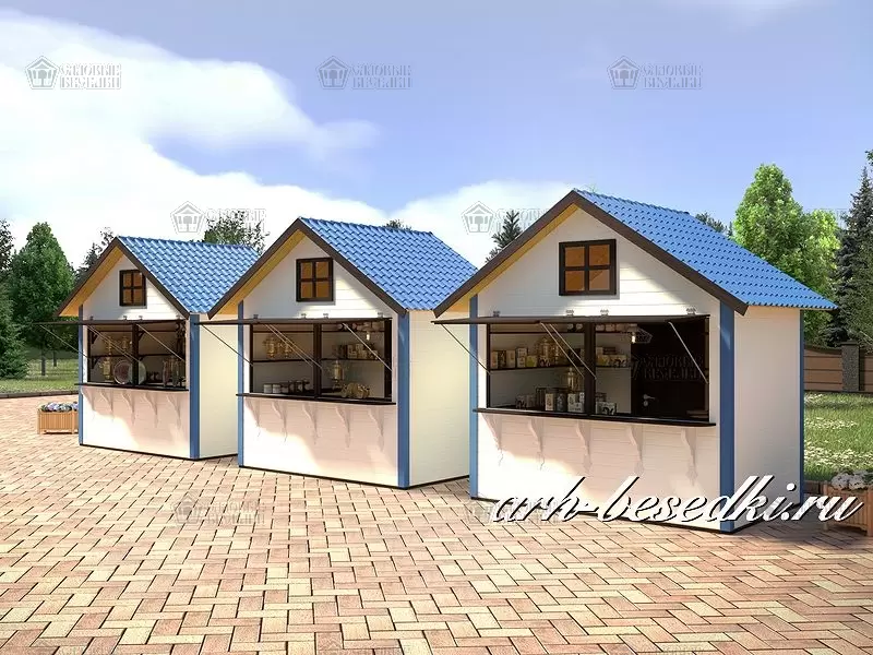 Деревянный ярмарочный домик 2x3м