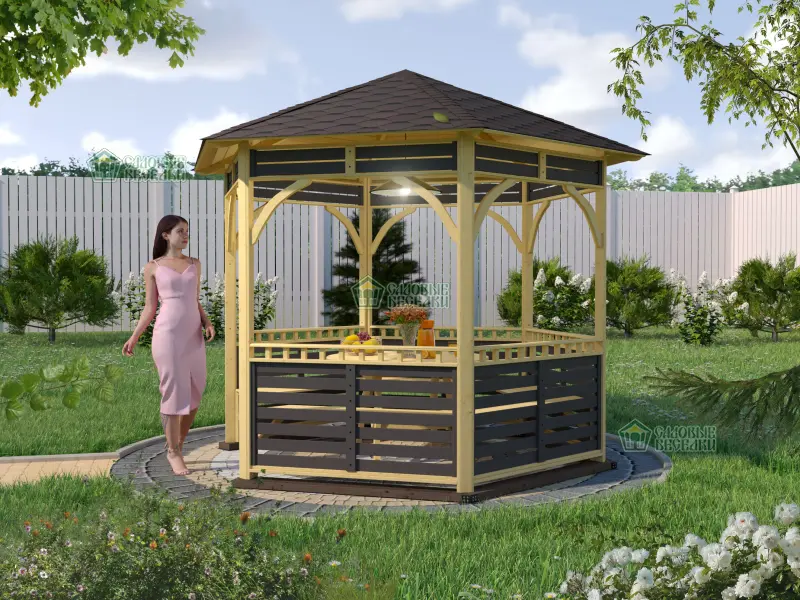 Беседка для дачи Летняя фото 5