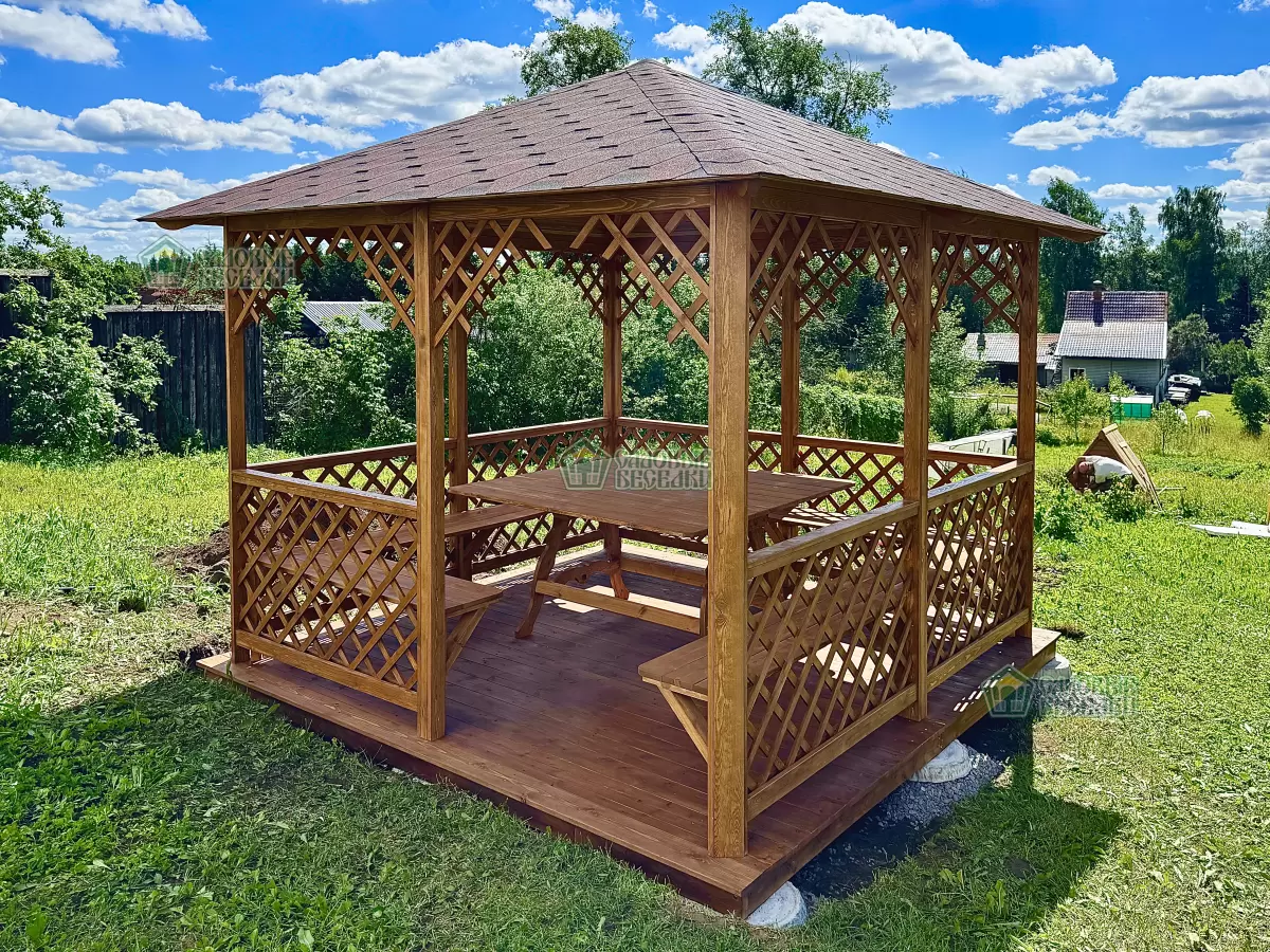 Беседка квадратная Кентукки 3х3 