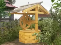 Колодец деревянный резной