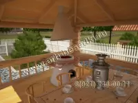 Сруб деревянной беседки 4х4 метра