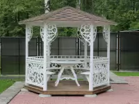 Беседка ажурная \"Белая ковка\"