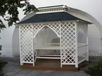 Беседка садовая \"Двина\" размер 2500х4300 овальная