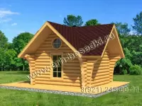 Баня из бревна рубленная 4х4