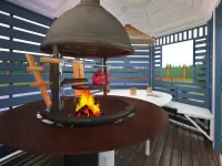 Беседка с мангалом интерьер