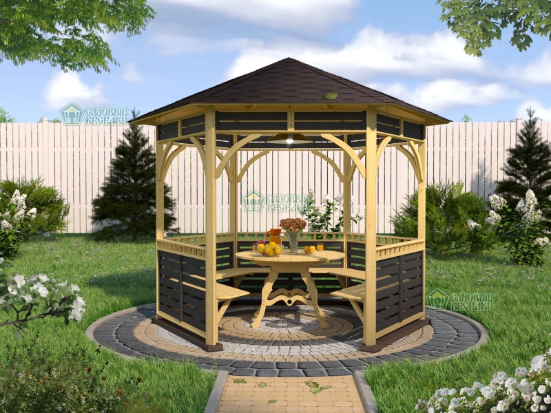 Беседка для дачи Летняя красивое фото 