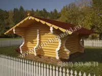 Баня с резным крыльцом. Проект №16