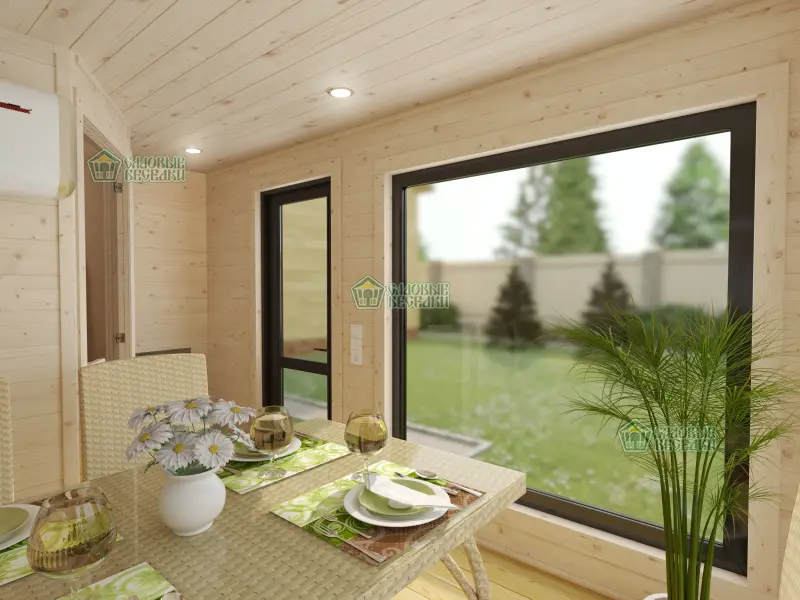 Баня «Скандинавия» с душевой фото 2