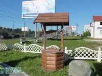 Деревянный колодец для дачи
