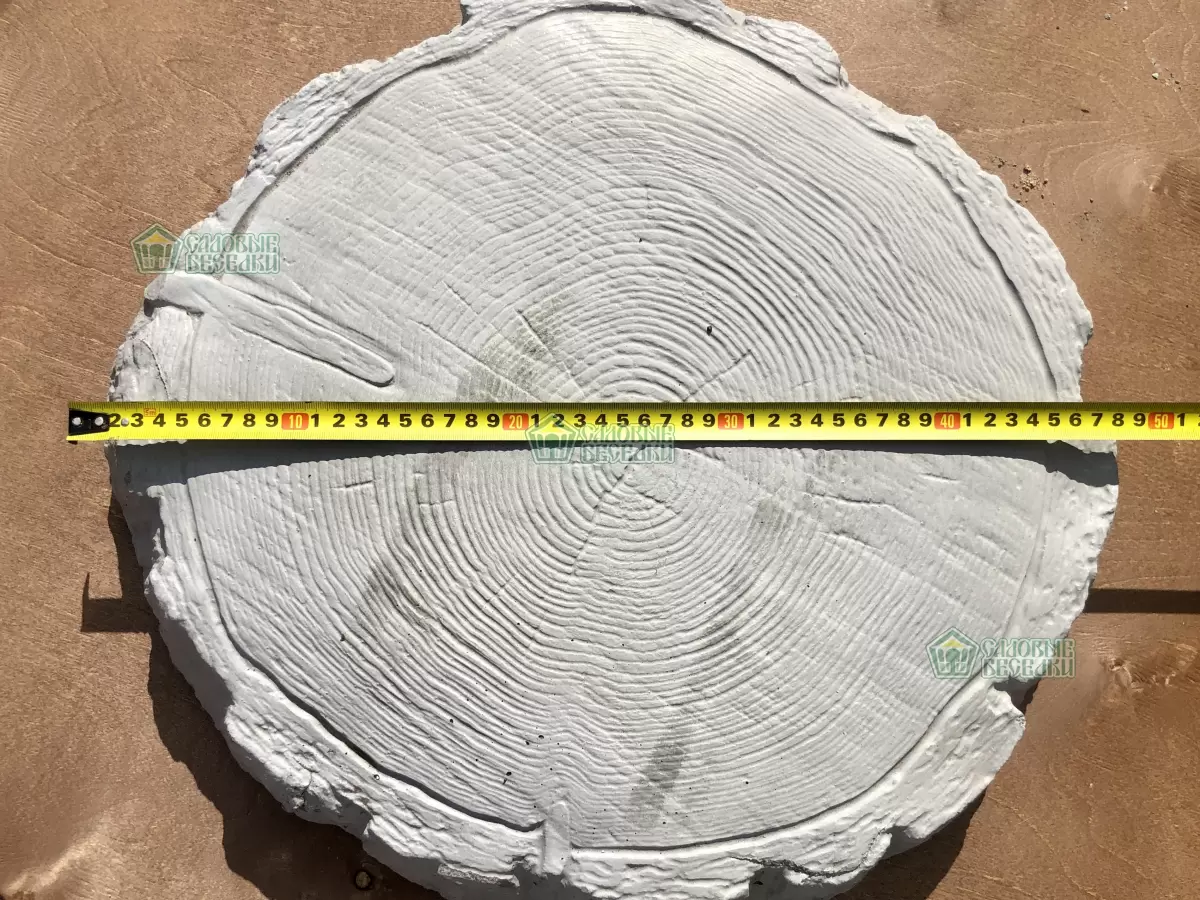 Бетонная плитка "Пенек" большой спил размеры