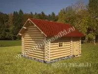 Сруб бани из бревна