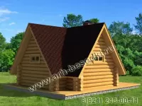 Баня из бревна, ручная рубка