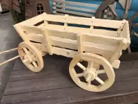 Садовая декоративная телега, макет телеги из дерева