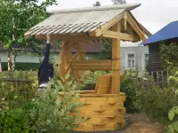 Колодец деревянный резной - фото 5