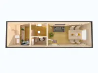 Каркасная баня «Скандинавия плюс» 2,5х8 планировка