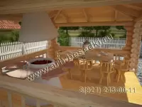 Сруб деревянной беседки 4х4 метра