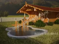 Проект сруба бани с большой комнатой отдыха