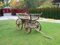 Телега из дерева под старину декоративная большая
