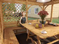 Квадратная беседка Аура размер 3Х3 №5