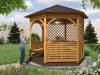 Беседка Архангельская цвет Орех 2