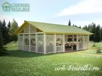 Деревянная веранда "Летний сад" 6х9м